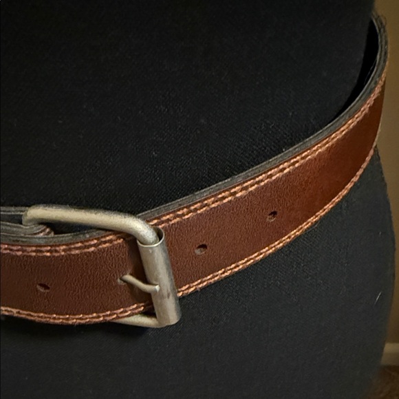 Vintage Handmade Brown Leather Belt - Picture 2 of 4